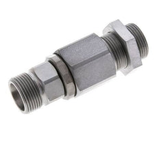 16S Zink plated Steel Ball-Guided Swivel Joint Cutting Fitting Bulkhead 350 bar NBR ISO 8434-1