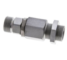 16S Zink plated Steel Ball-Guided Swivel Joint Cutting Fitting Bulkhead 350 bar NBR ISO 8434-1