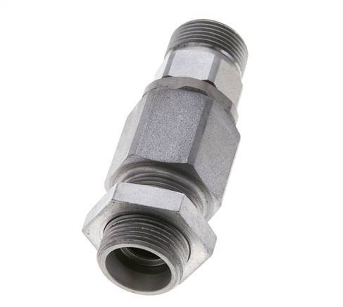 16S Zink plated Steel Ball-Guided Swivel Joint Cutting Fitting Bulkhead 350 bar NBR ISO 8434-1