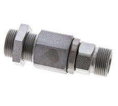 16S Zink plated Steel Ball-Guided Swivel Joint Cutting Fitting Bulkhead 350 bar NBR ISO 8434-1