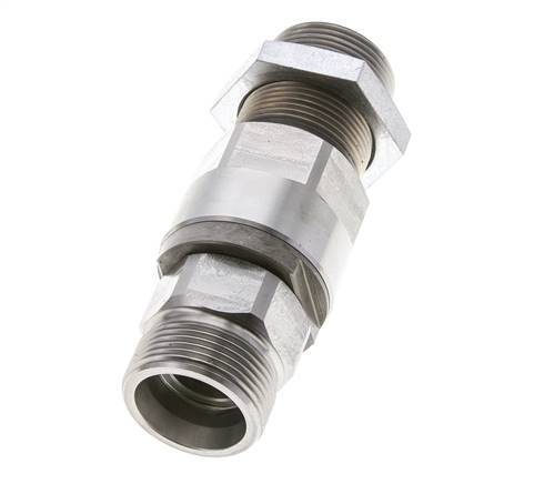 25S Zink plated Steel Ball-Guided Swivel Joint Cutting Fitting Bulkhead 350 bar NBR ISO 8434-1