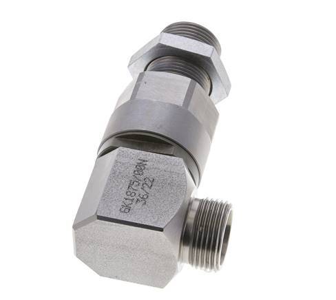20S Zink plated Steel Elbow Ball-Guided Swivel Joint Cutting Fitting Bulkhead DN 16350 bar NBR ISO 8434-1
