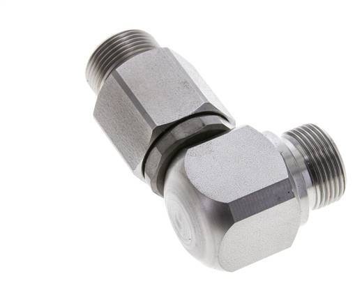 16S Zink plated Steel Elbow Ball-Guided Swivel Joint Cutting Fitting DN 12350 bar NBR ISO 8434-1