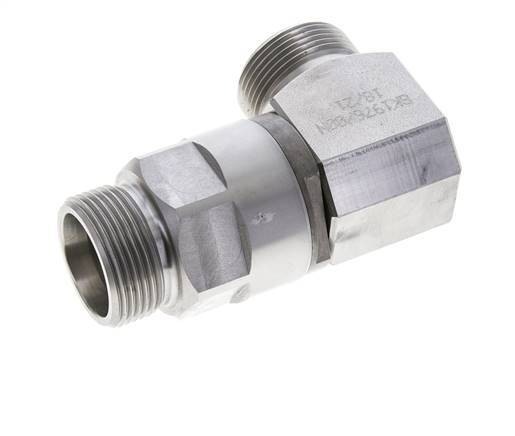 25S Zink plated Steel Elbow Ball-Guided Swivel Joint Cutting Fitting DN 20350 bar NBR ISO 8434-1