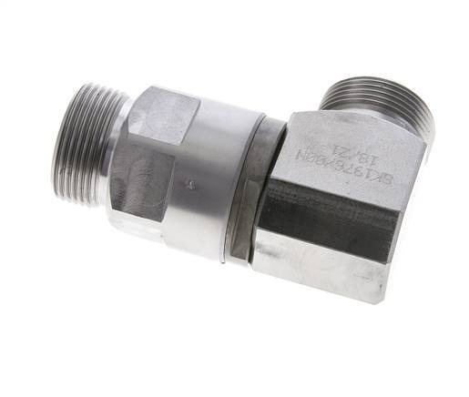 25S Zink plated Steel Elbow Ball-Guided Swivel Joint Cutting Fitting DN 20350 bar NBR ISO 8434-1