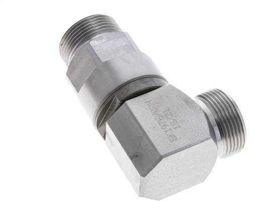 25S Zink plated Steel Elbow Ball-Guided Swivel Joint Cutting Fitting DN 20350 bar NBR ISO 8434-1