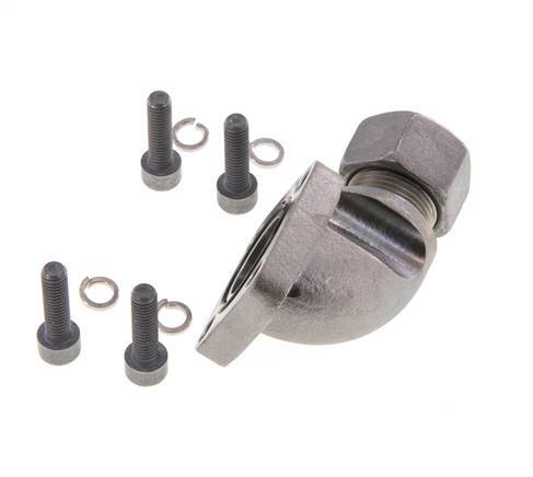 LK 40 Elbow Pump Flange Malleable cast iron with 15L (M22x1.5)