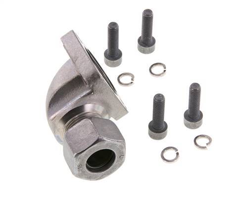 LK 40 Elbow Pump Flange Malleable cast iron with 15L (M22x1.5)