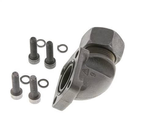 LK 40 Elbow Pump Flange Malleable cast iron with 18L (M26x1.5)