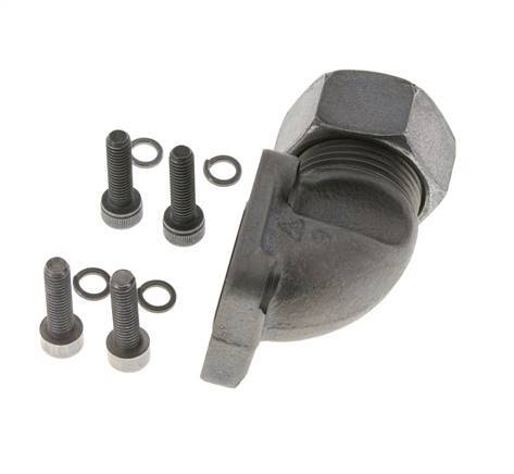 LK 40 Elbow Pump Flange Malleable cast iron with 22L (M30x2)