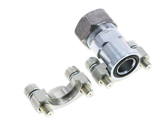 3/4'' SAE Flange 3000 PSI Steel with 28L (M36x2) ISO 6162-1