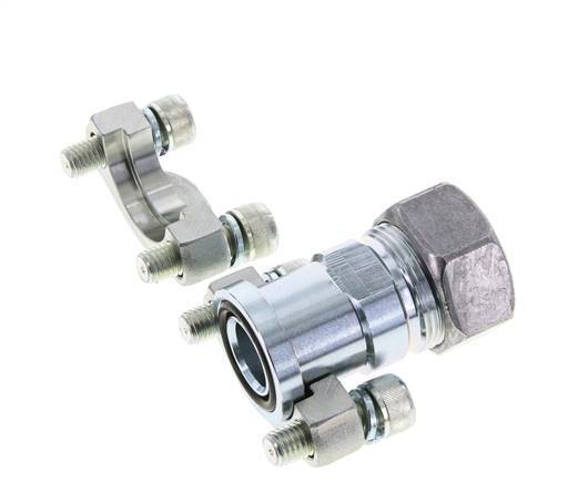 3/4'' SAE Flange 3000 PSI Steel with 28L (M36x2) ISO 6162-1