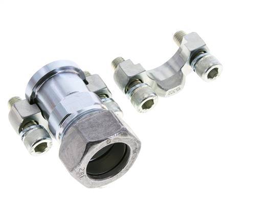 3/4'' SAE Flange 3000 PSI Steel with 28L (M36x2) ISO 6162-1