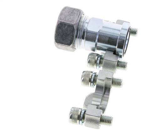 3/4'' SAE Flange 3000 PSI Steel with 28L (M36x2) ISO 6162-1