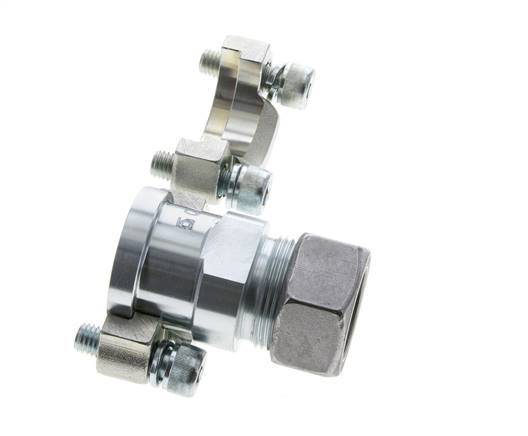 1'' SAE Flange 3000 PSI Steel with 28L (M36x2) ISO 6162-1