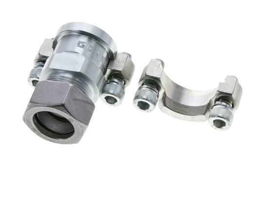 1'' SAE Flange 3000 PSI Steel with 28L (M36x2) ISO 6162-1