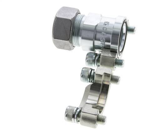 1'' SAE Flange 3000 PSI Steel with 28L (M36x2) ISO 6162-1