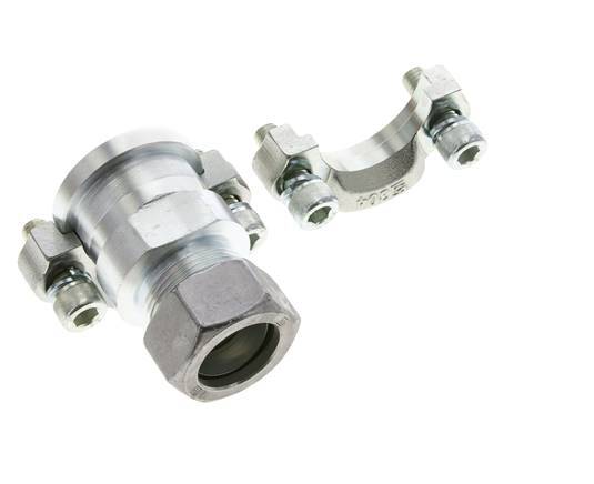 1-1/4'' SAE Flange 3000 PSI Steel with 28L (M36x2) ISO 6162-1