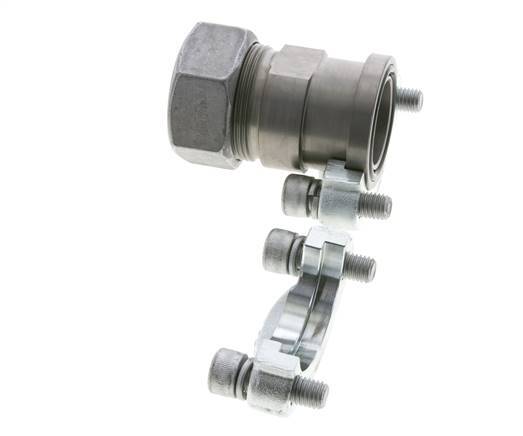 1-1/4'' SAE Flange 3000 PSI Steel with 35L (M45x2) ISO 6162-1