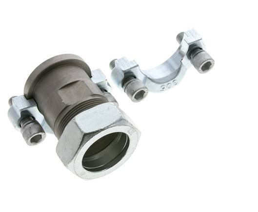 1-1/2'' SAE Flange 3000 PSI Steel with 42L (M52x2) ISO 6162-1