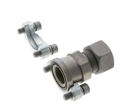 1-1/4'' SAE Flange 3000 PSI Steel with 25S (M36x2) ISO 6162-1