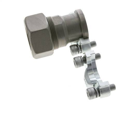 1-1/4'' SAE Flange 3000 PSI Steel with 38S (M52x2) ISO 6162-1