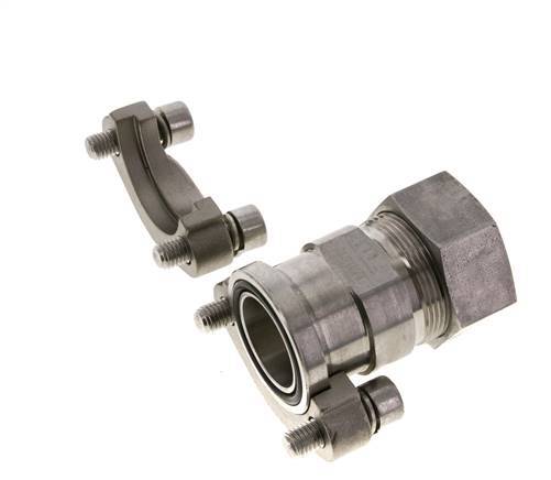 1-1/4'' SAE Flange 3000 PSI Stainless Steel with 35L (M45x2) ISO 6162-1