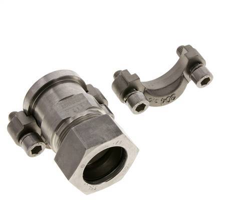 1-1/4'' SAE Flange 3000 PSI Stainless Steel with 35L (M45x2) ISO 6162-1