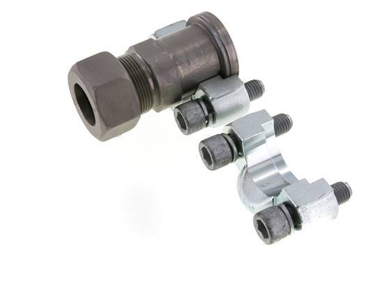 1-1/4'' SAE Flange 6000 PSI Steel with 30S (M42x2) ISO 6162-2