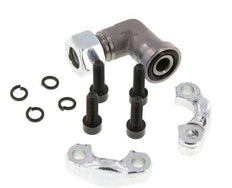 1/2'' Elbow SAE Flange 3000 PSI Steel with 15L (M22x1.5) ISO 6162-1