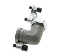 1'' Elbow SAE Flange 3000 PSI Steel with 28L (M36x2) ISO 6162-1