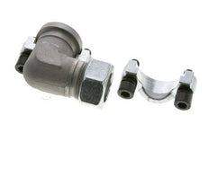 1'' Elbow SAE Flange 3000 PSI Steel with 28L (M36x2) ISO 6162-1