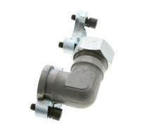 1-1/4'' Elbow SAE Flange 3000 PSI Steel with 35L (M45x2) ISO 6162-1