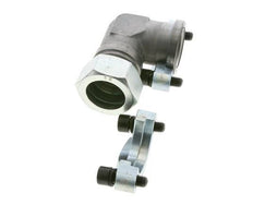 1-1/4'' Elbow SAE Flange 3000 PSI Steel with 35L (M45x2) ISO 6162-1