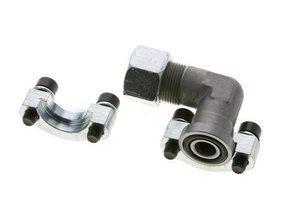 1/2'' Elbow SAE Flange 3000 PSI Steel with 16S (M24x1.5) ISO 6162-1