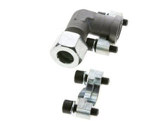 1/2'' Elbow SAE Flange 3000 PSI Steel with 16S (M24x1.5) ISO 6162-1