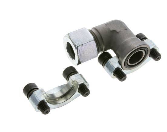 3/4'' Elbow SAE Flange 3000 PSI Steel with 20S (M30x2) ISO 6162-1