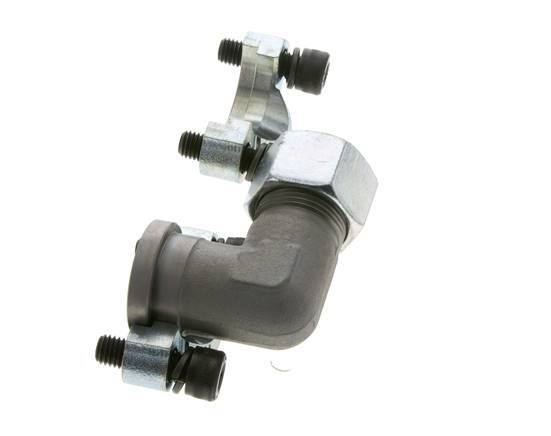 3/4'' Elbow SAE Flange 3000 PSI Steel with 20S (M30x2) ISO 6162-1