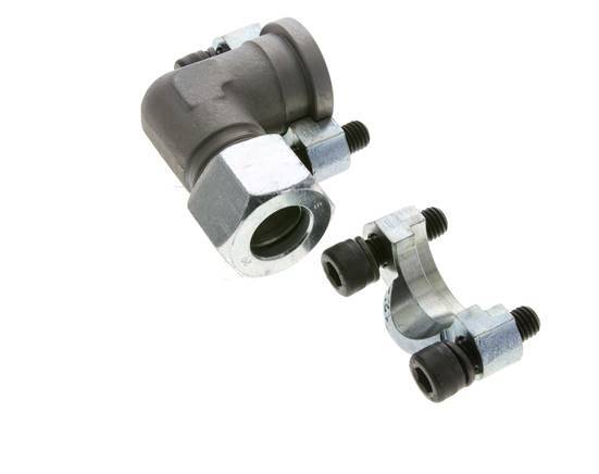 3/4'' Elbow SAE Flange 3000 PSI Steel with 20S (M30x2) ISO 6162-1