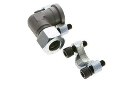 3/4'' Elbow SAE Flange 3000 PSI Steel with 20S (M30x2) ISO 6162-1