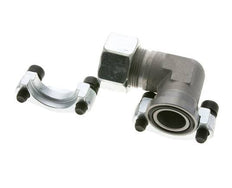 1'' Elbow SAE Flange 3000 PSI Steel with 25S (M36x2) ISO 6162-1