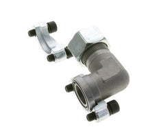 1'' Elbow SAE Flange 3000 PSI Steel with 25S (M36x2) ISO 6162-1