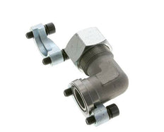 1'' Elbow SAE Flange 3000 PSI Steel with 30S (M42x2) ISO 6162-1