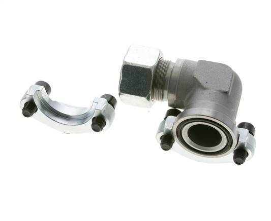 1-1/4'' Elbow SAE Flange 3000 PSI Steel with 25S (M36x2) ISO 6162-1