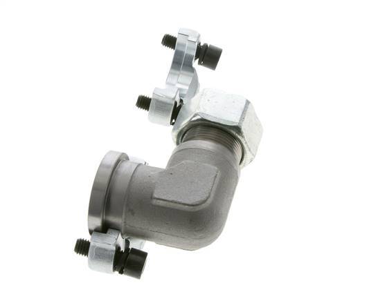 1-1/4'' Elbow SAE Flange 3000 PSI Steel with 25S (M36x2) ISO 6162-1
