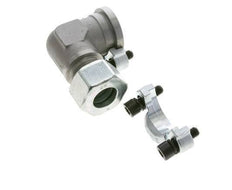 1-1/4'' Elbow SAE Flange 3000 PSI Steel with 25S (M36x2) ISO 6162-1