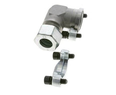 1-1/4'' Elbow SAE Flange 3000 PSI Steel with 25S (M36x2) ISO 6162-1