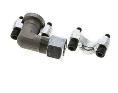 1/2'' Elbow SAE Flange 6000 PSI Steel with 16S (M24x1.5) ISO 6162-2