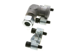 3/4'' Elbow SAE Flange 6000 PSI Steel with 16S (M24x1.5) ISO 6162-2