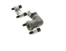 3/4'' Elbow SAE Flange 6000 PSI Steel with 20S (M30x2) ISO 6162-2